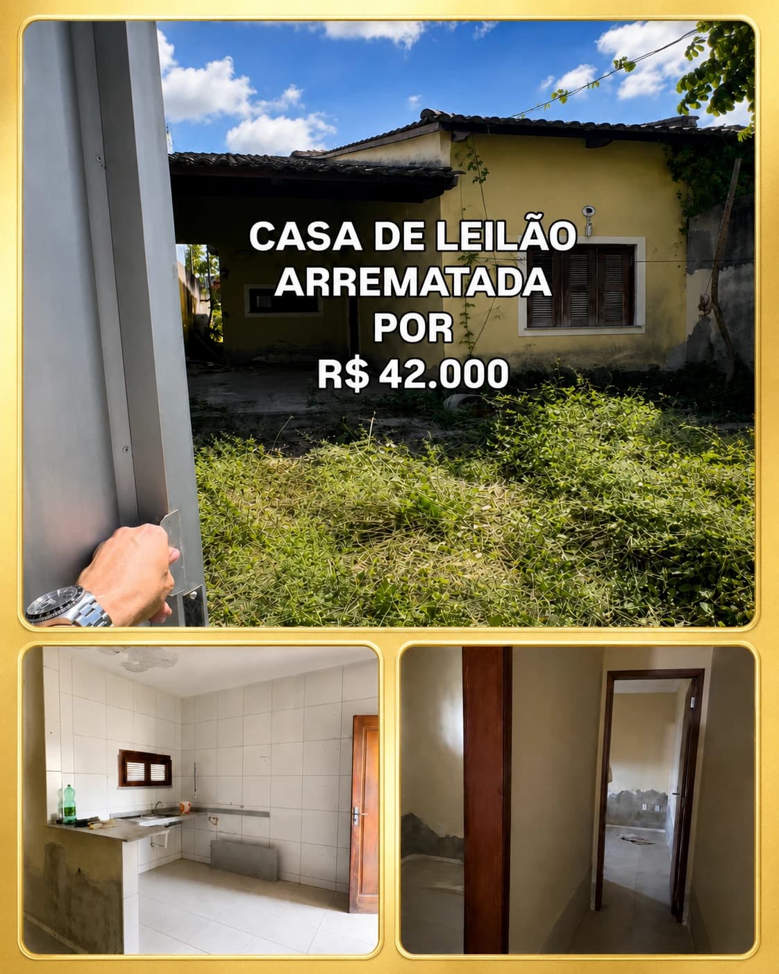 Casa de leilão arrematada por R$ 42.000